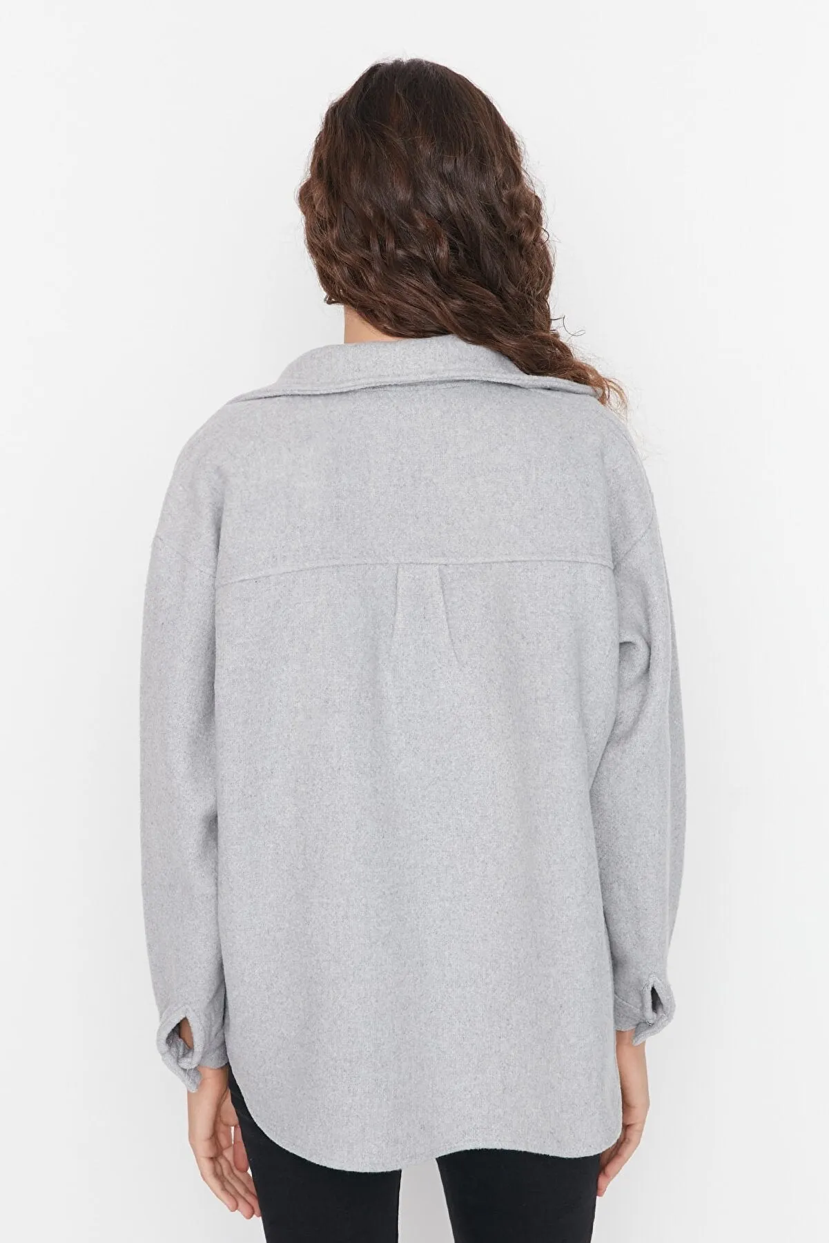 grey shirt jacket
