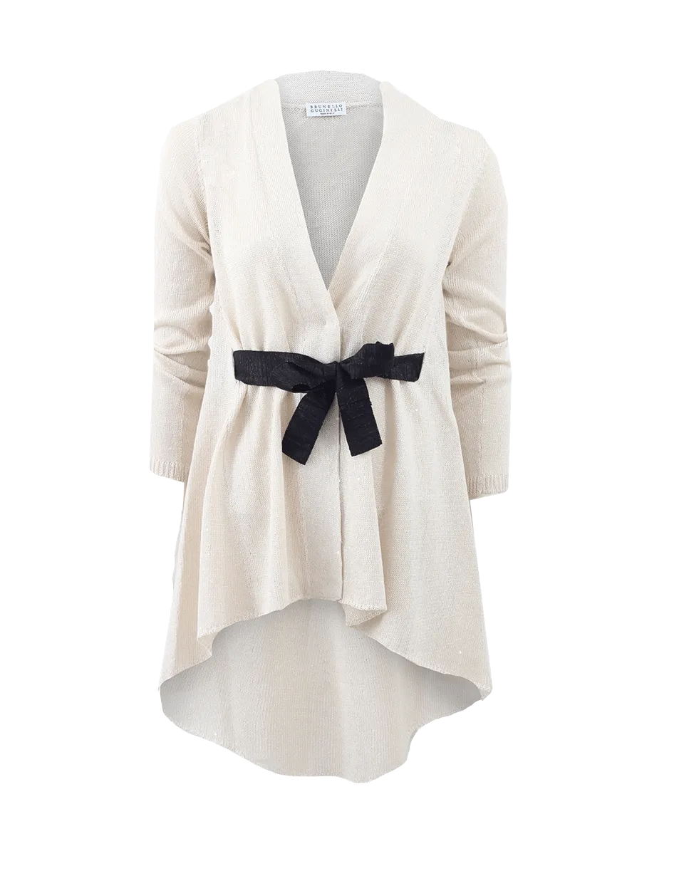 Grosgrain Waist Cardigan
