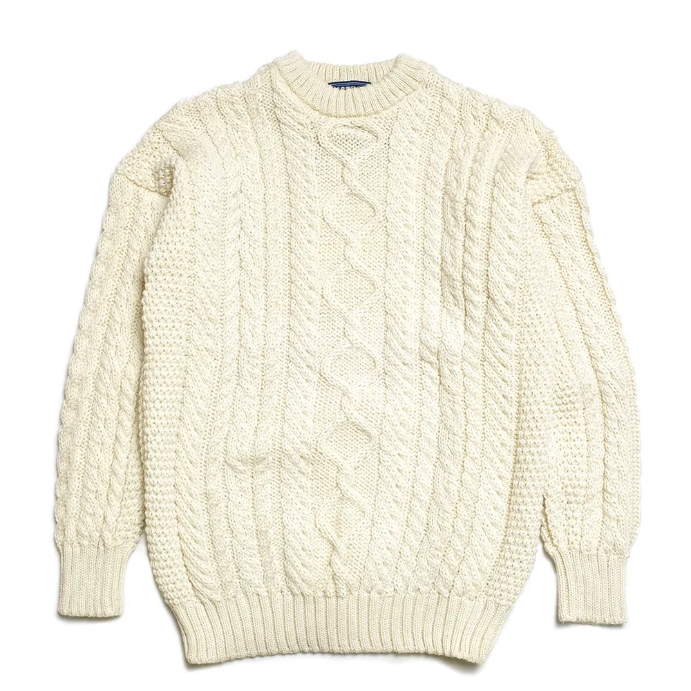 GUERNSEY WOOLLENS -  Aran Sweater - Crew Neck - GW23-AC