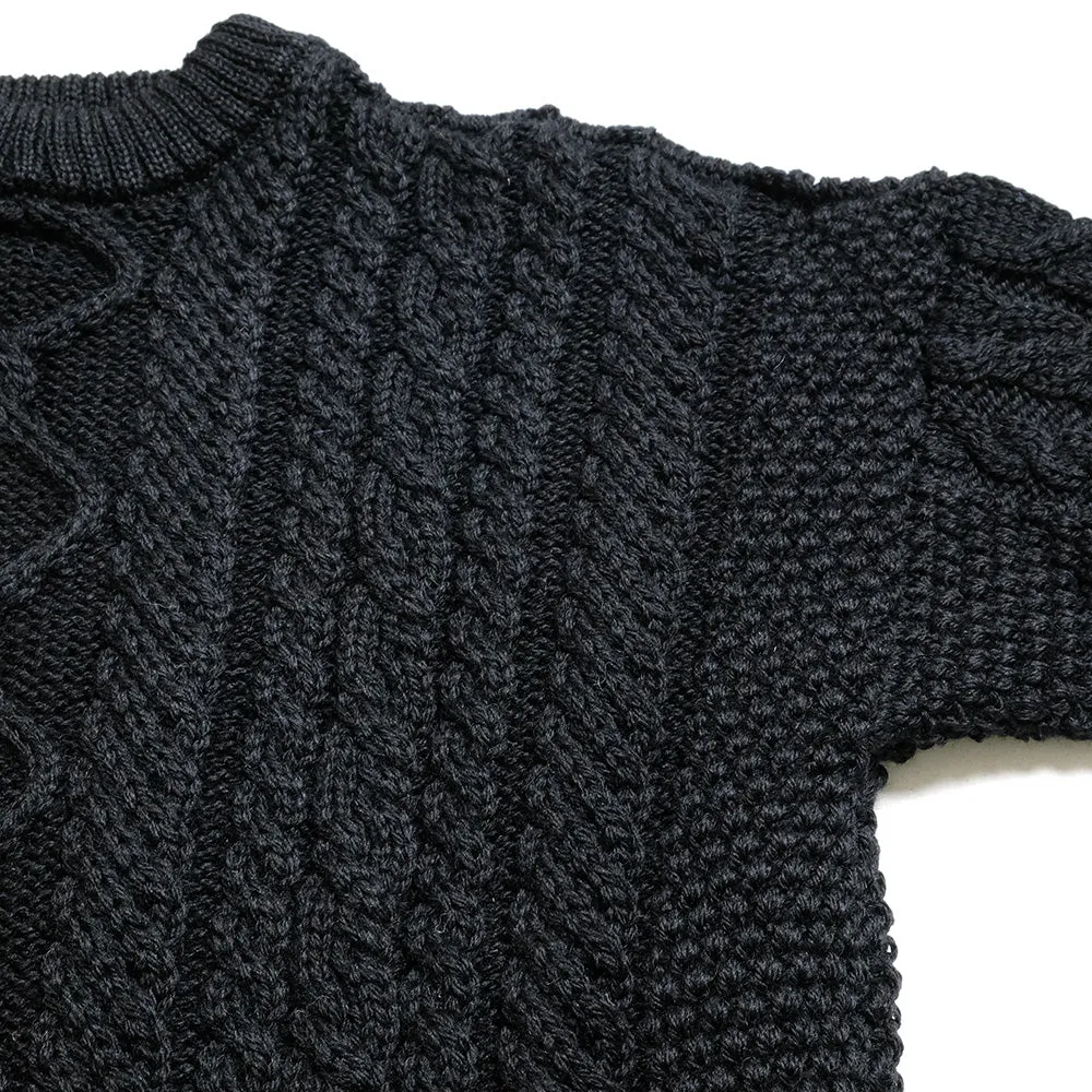 GUERNSEY WOOLLENS -  Aran Sweater - Crew Neck - GW23-AC