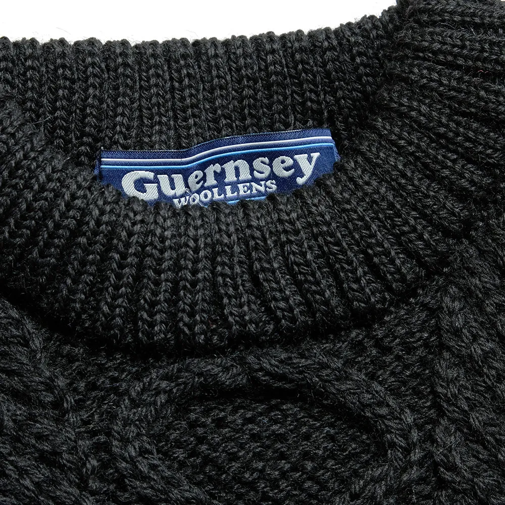 GUERNSEY WOOLLENS -  Aran Sweater - Crew Neck - GW23-AC