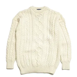 GUERNSEY WOOLLENS -  Aran Sweater - Crew Neck - GW23-AC