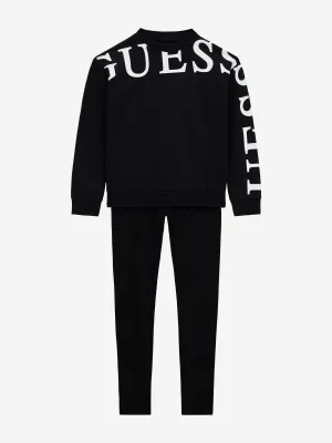 Guess Girls Logo Leggings Set in Black