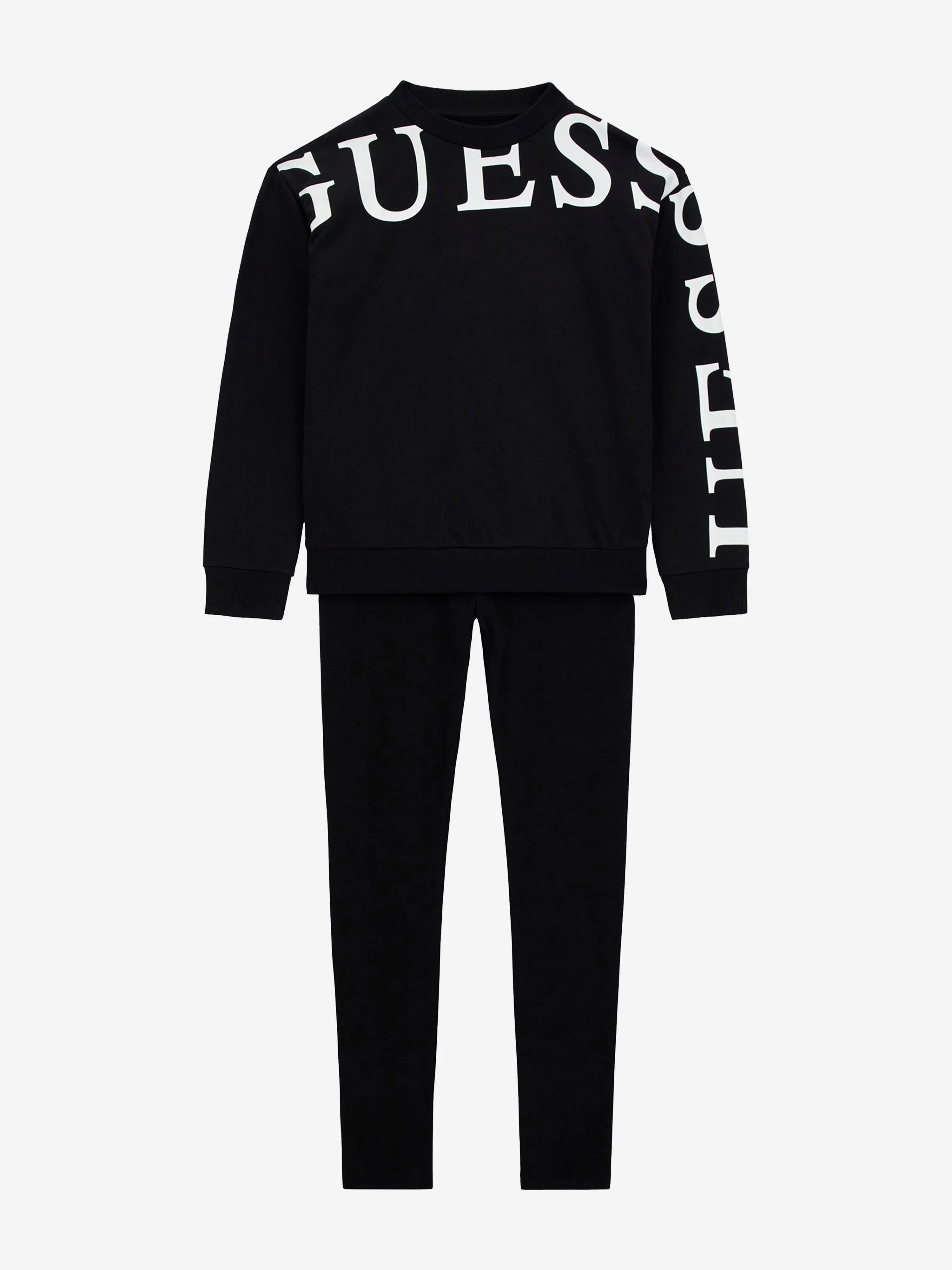 Guess Girls Logo Leggings Set in Black