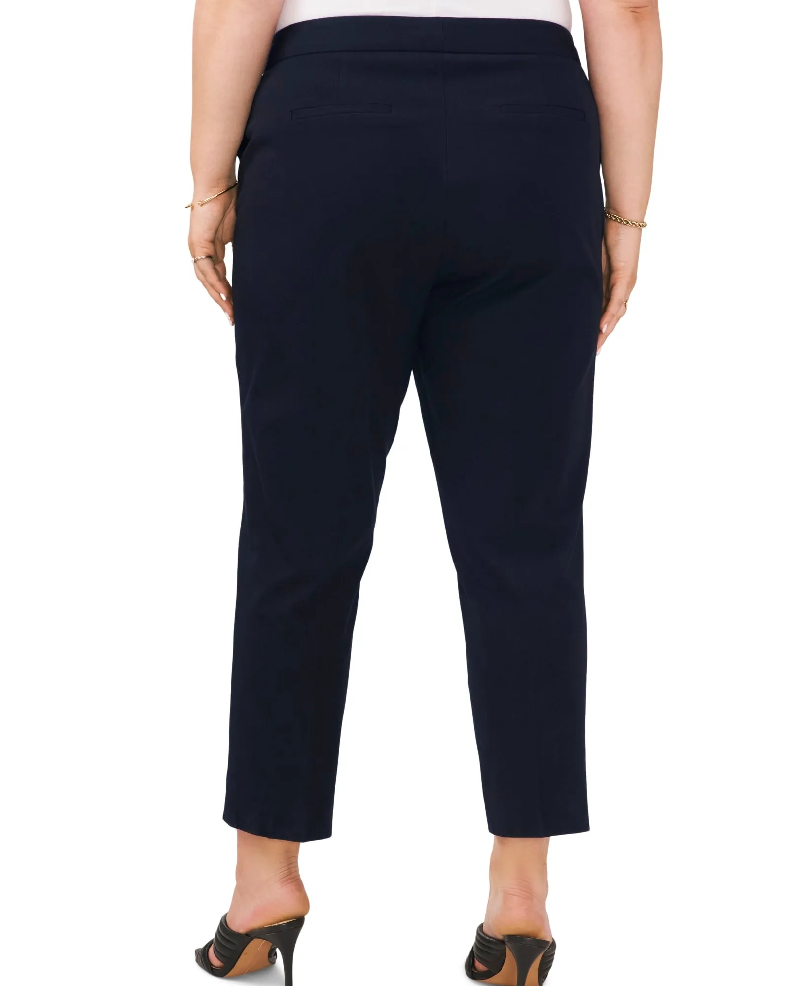 Hazel Front Zip Twill Pant | Classic Navy
