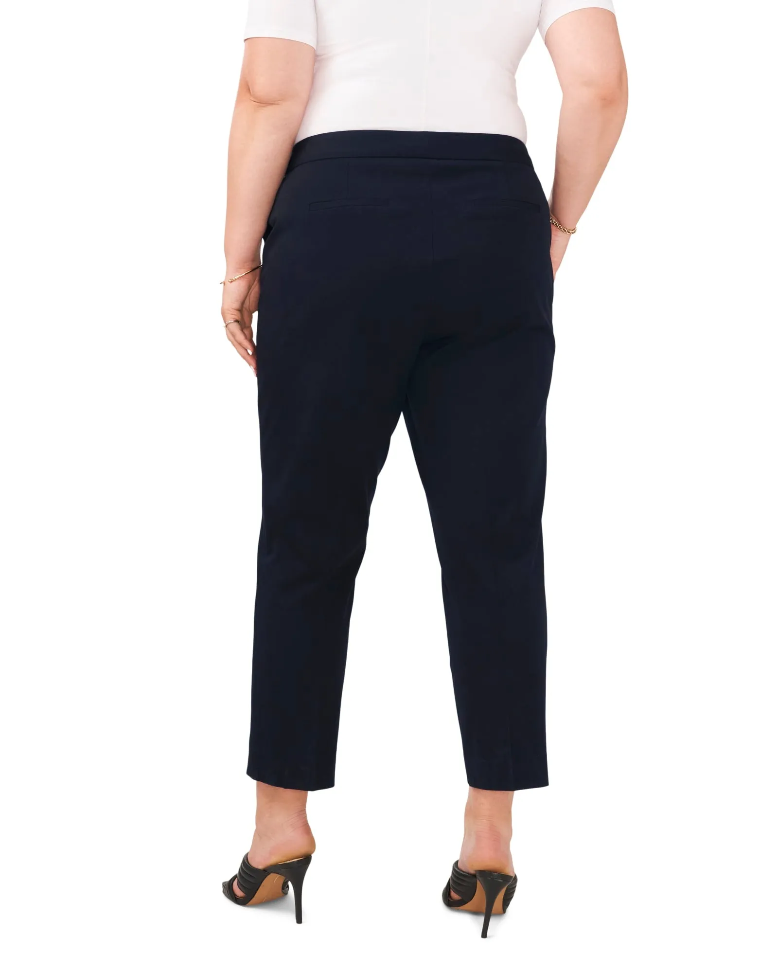 Hazel Front Zip Twill Pant | Classic Navy