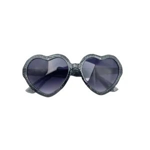 Heart Sunglass, Glitter Gray
