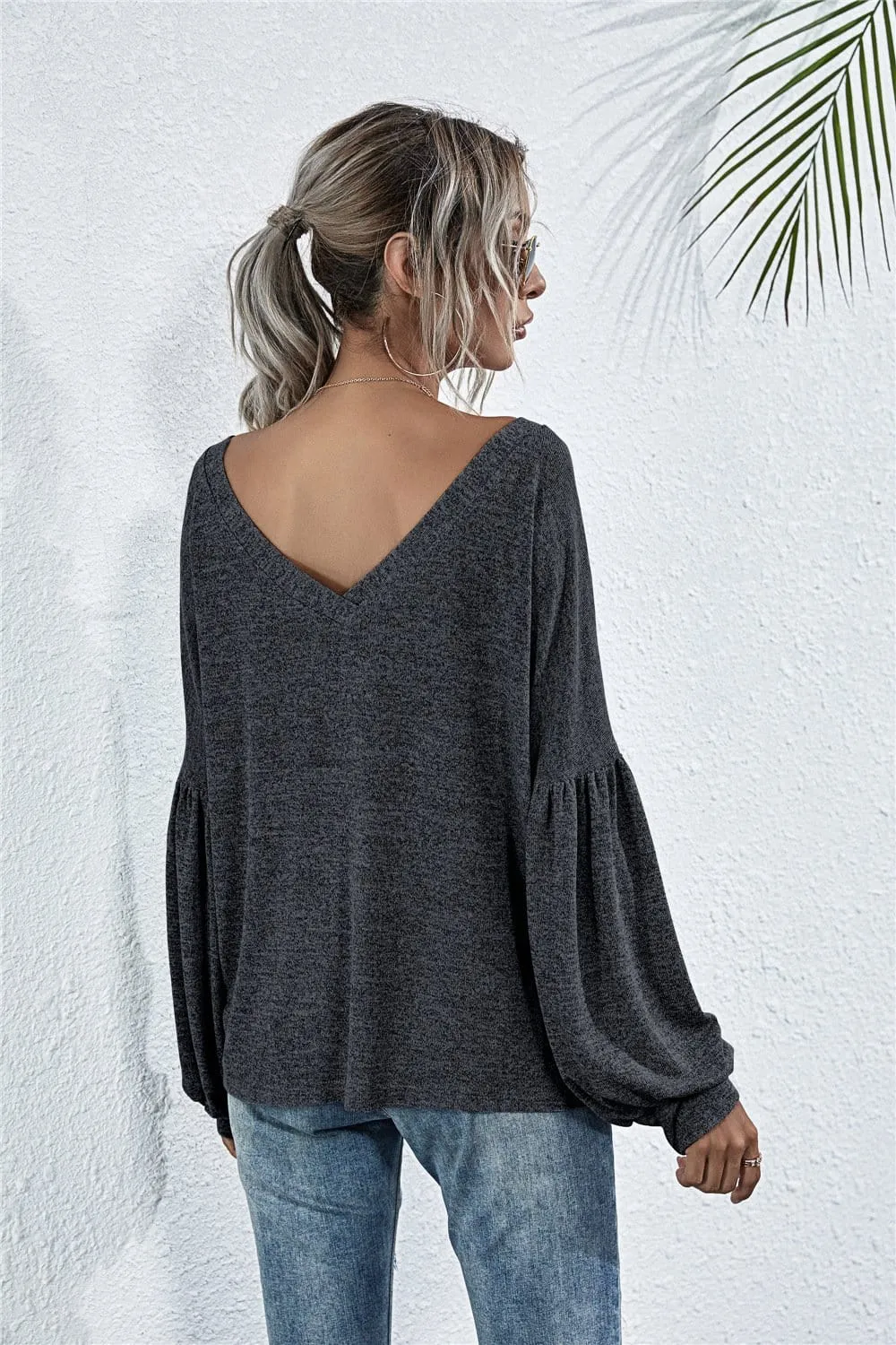 Heather Off-Shoulder Pocket Tunic
