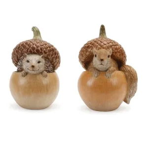 HEDGEHOG AND SQUIRREL W/ACORN