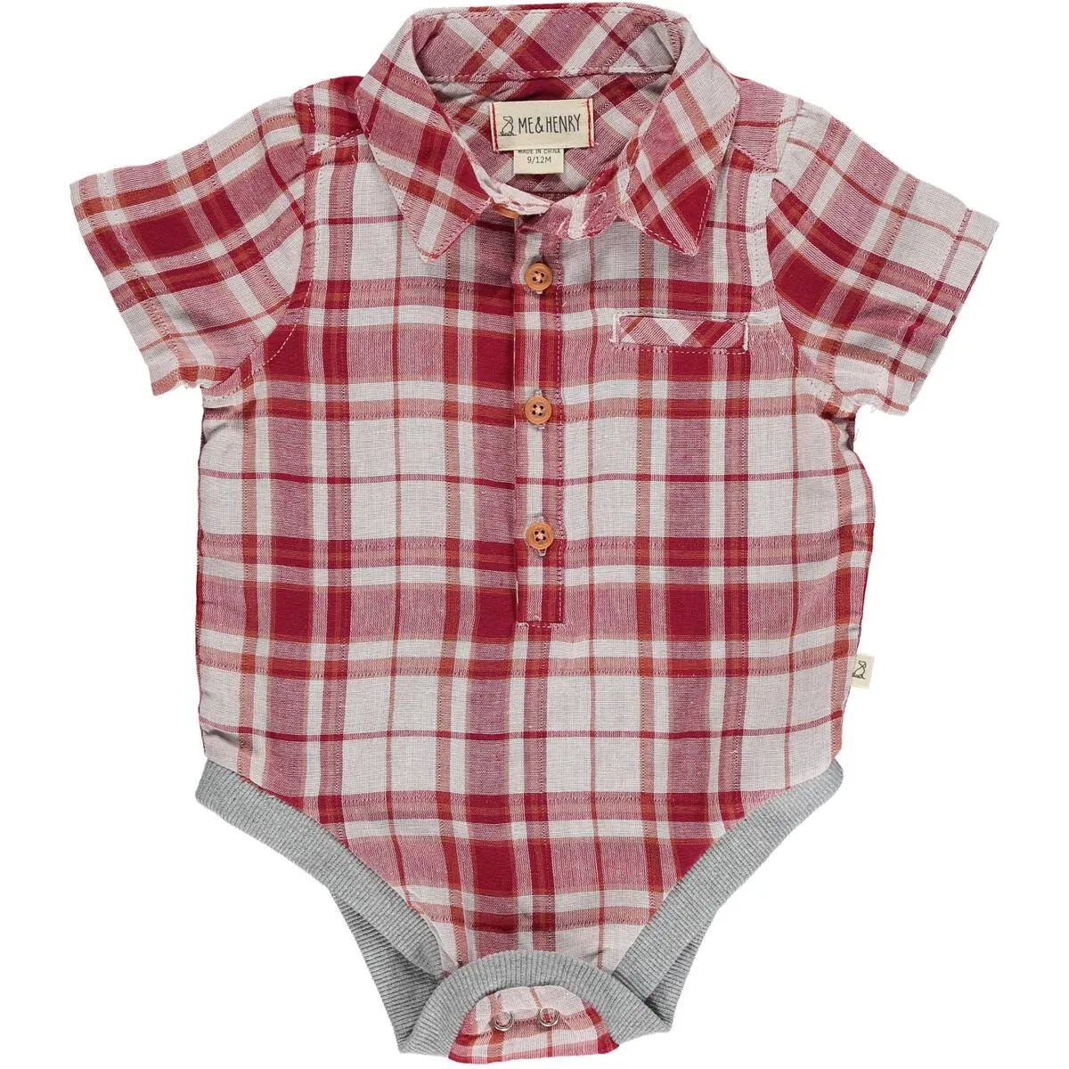 Helford Onesie - Red Plaid