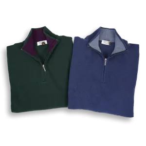 Heritage Wool and Cashmere Quarter Zip Sweater