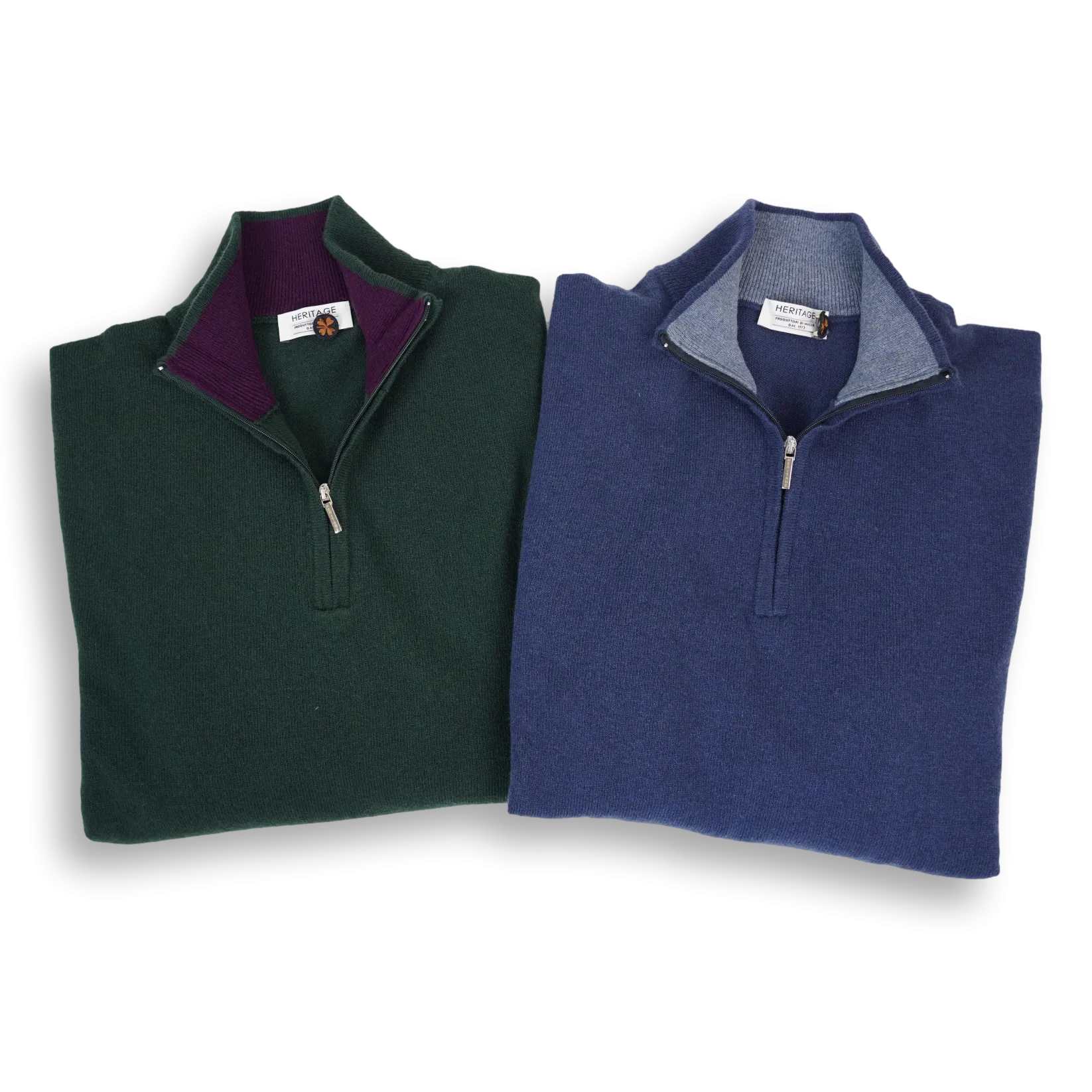 Heritage Wool and Cashmere Quarter Zip Sweater