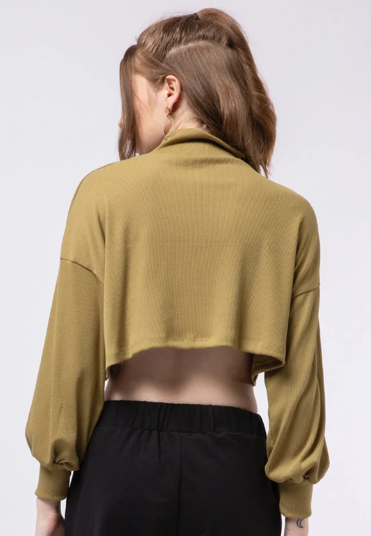High Neck Crop Sweater