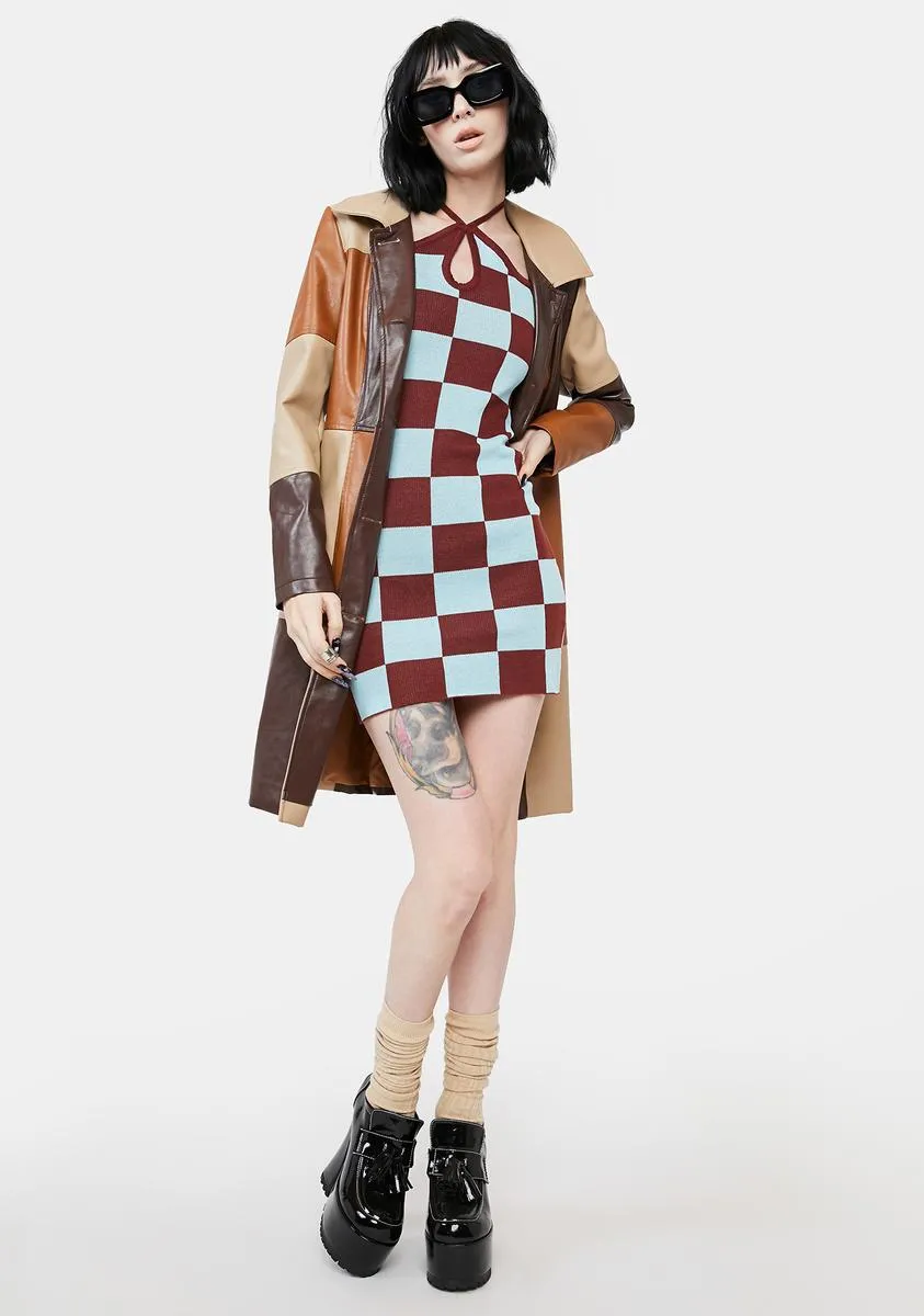 Hint Of Shade Checkered Dress