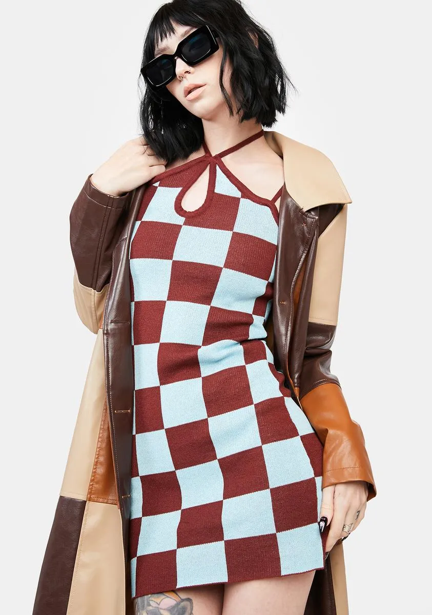 Hint Of Shade Checkered Dress
