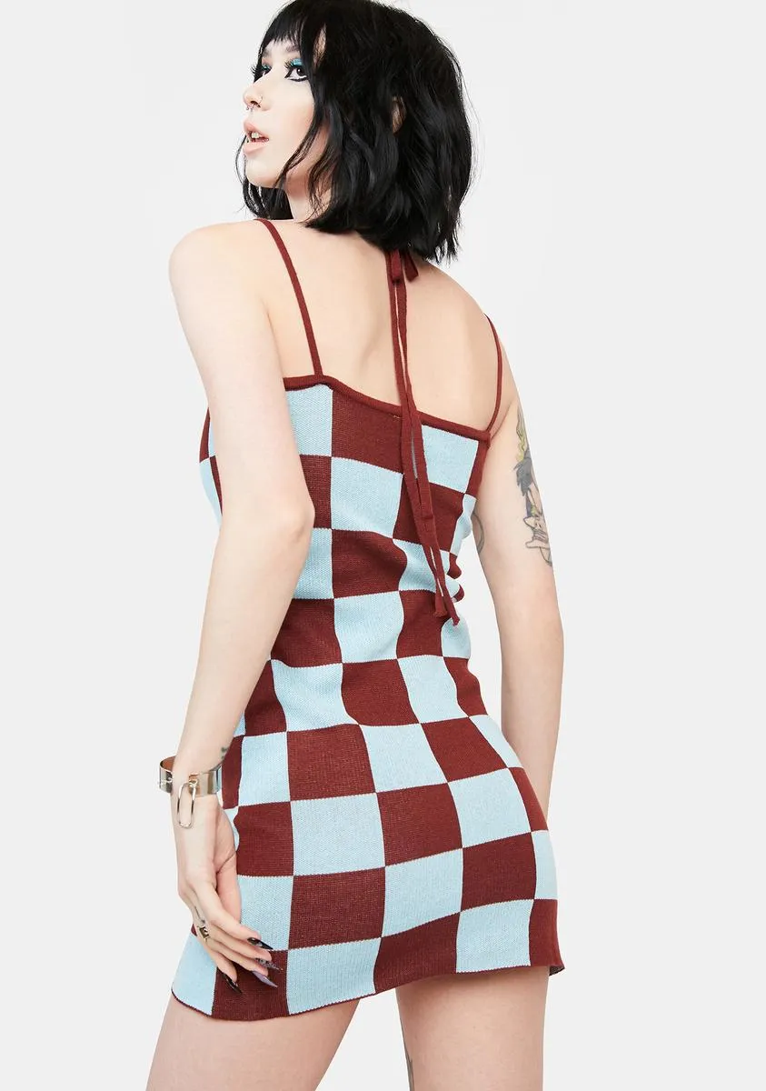Hint Of Shade Checkered Dress