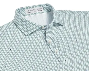Holderness & Bourne The Elgin Shirt: Sage/Navy/White