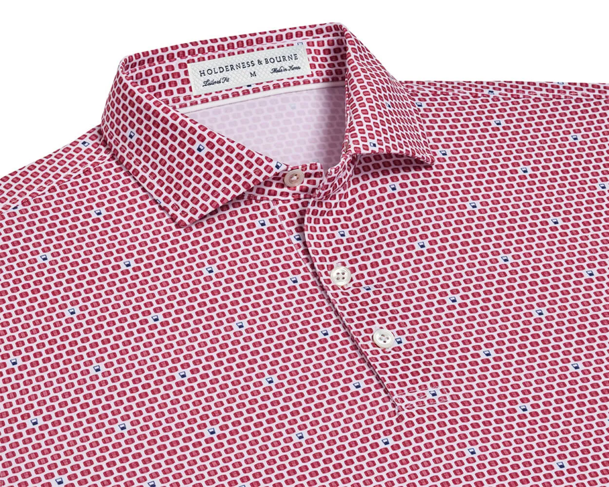 Holderness & Bourne The Elgin Shirt: Vintage Claret/Navy/White