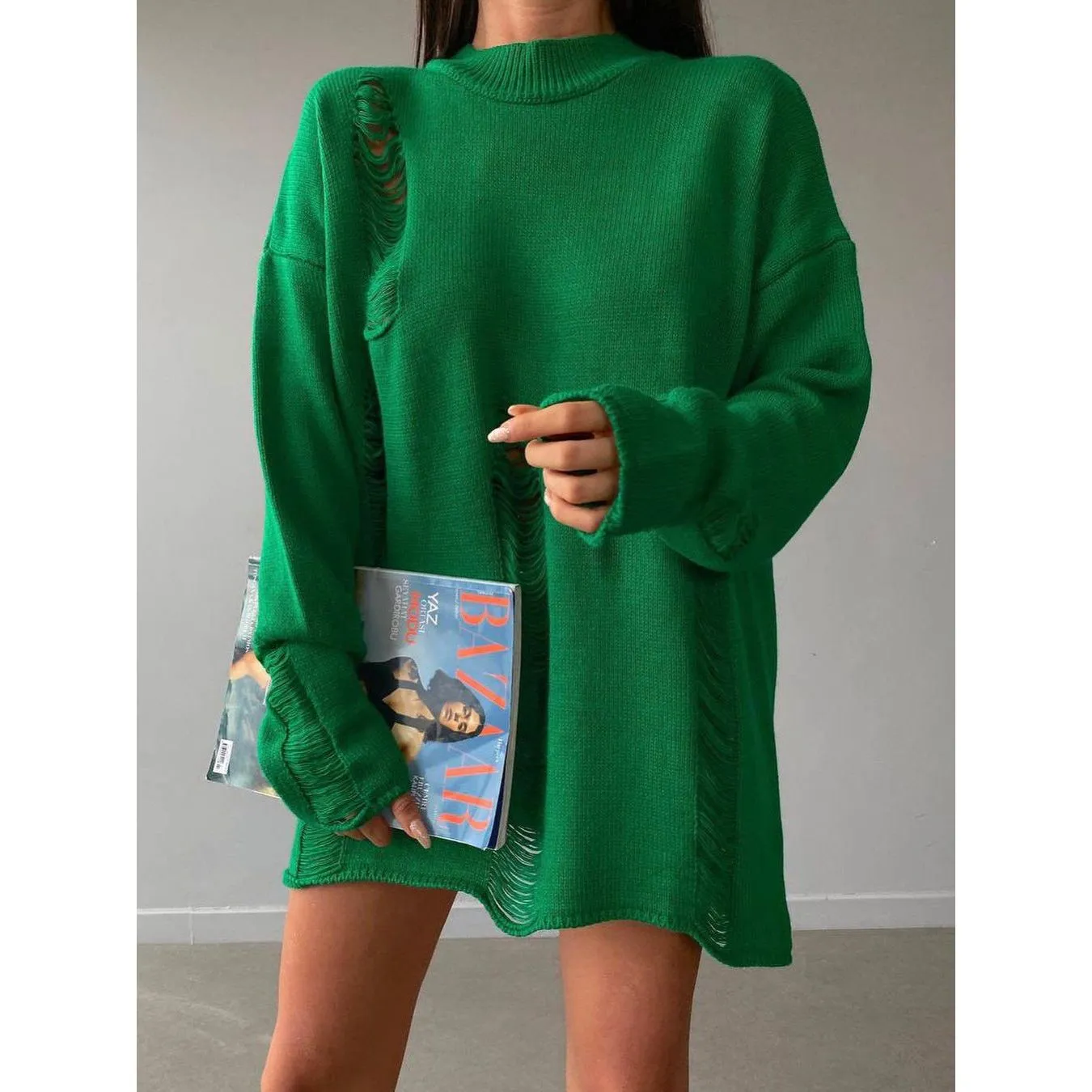 Hollow Knitted Pullover Hole Sweater