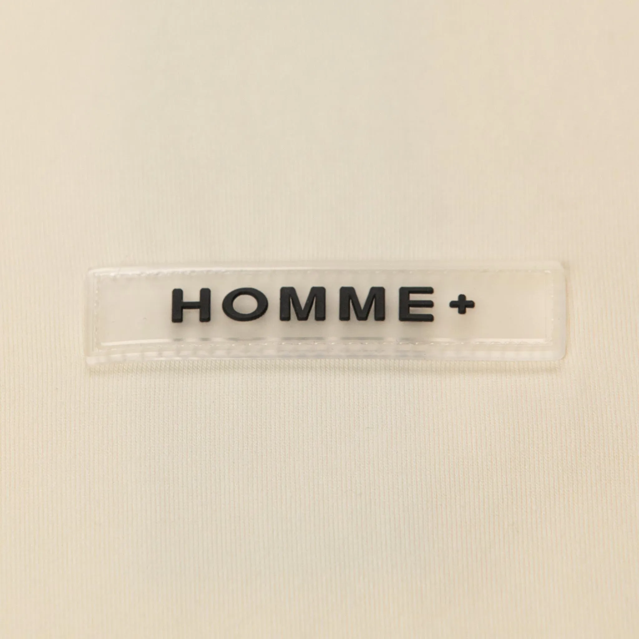 HOMME  'ESSENTIAL' Rubber Logo L/S Big Tee Cream