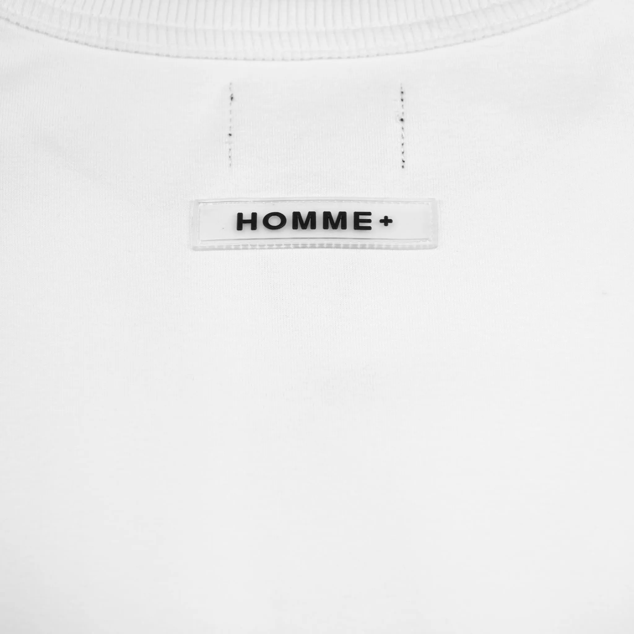 HOMME  'ESSENTIAL' Side Taping Tee White