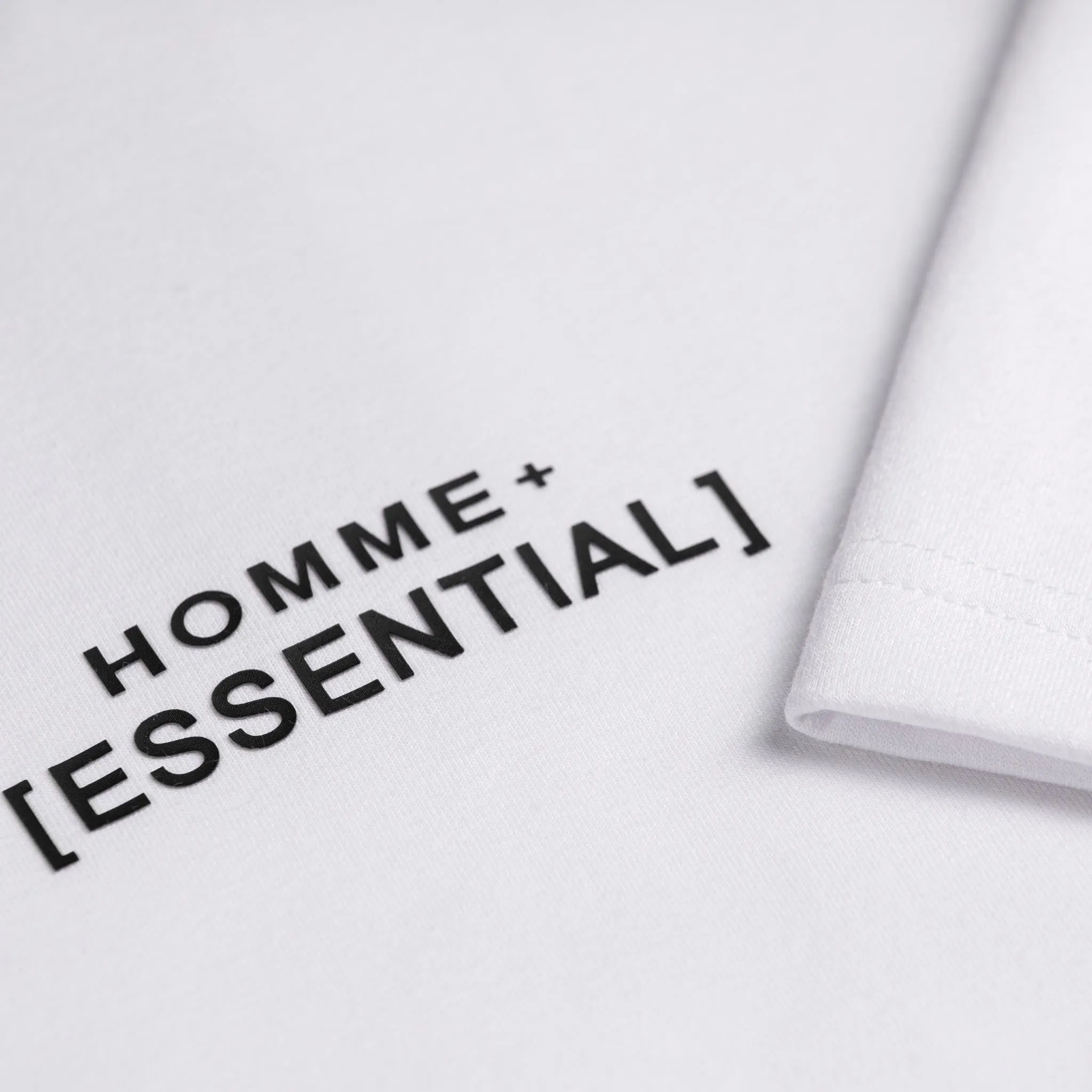 HOMME  'ESSENTIAL' Side Taping Tee White