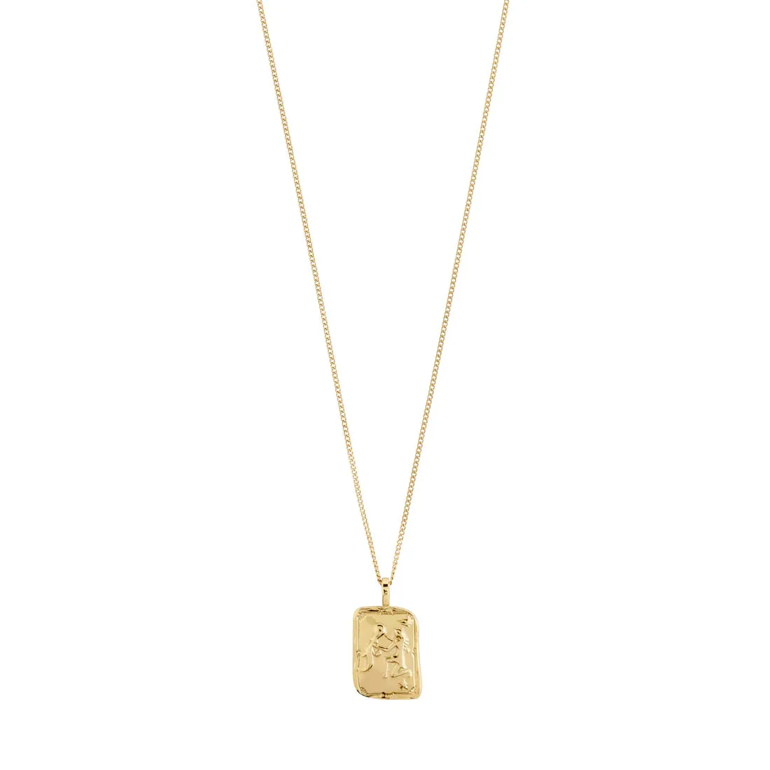 Horoscope Double Sided Square Coin Pendant