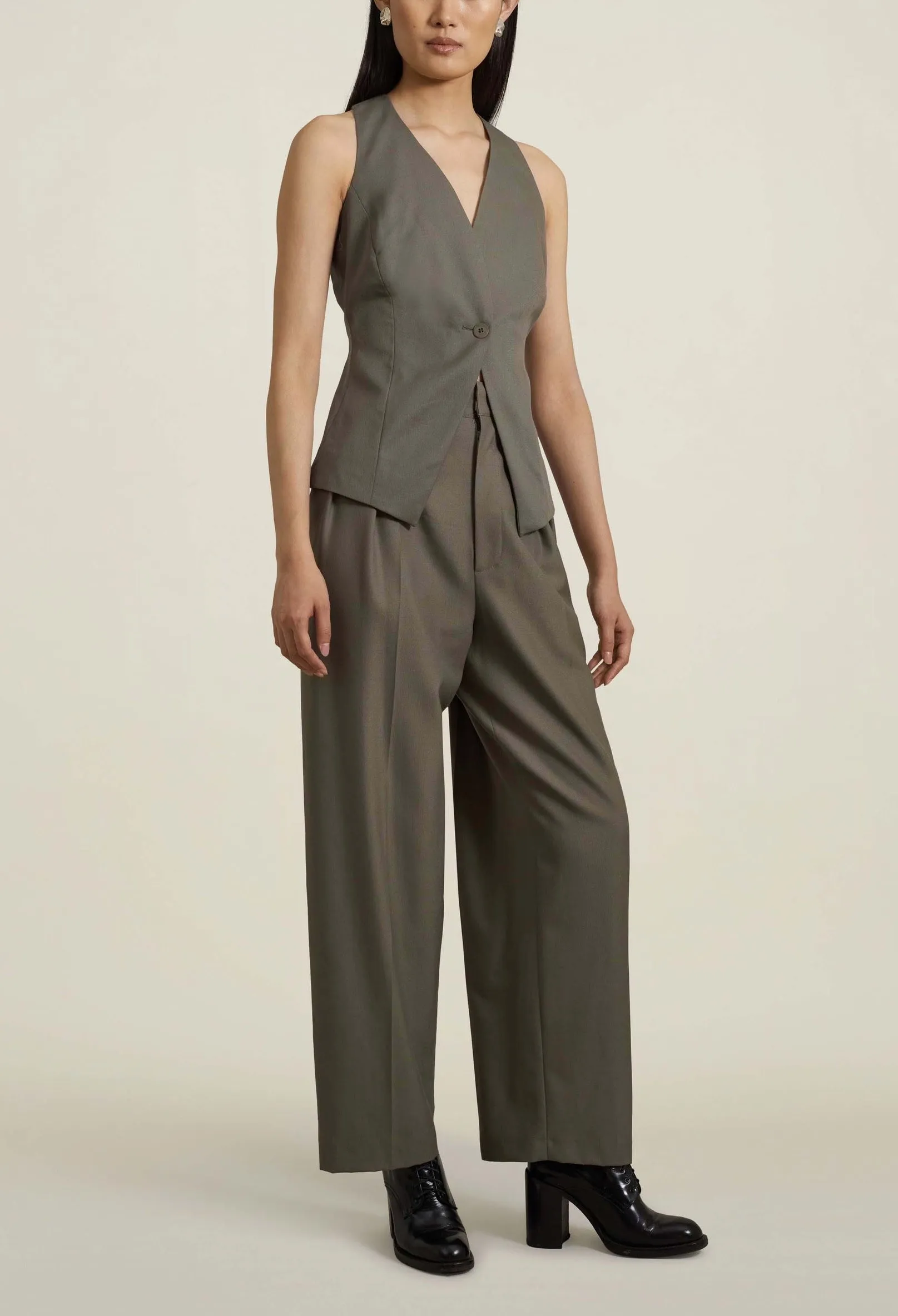 Houghton Pleated Trouser, Sage
