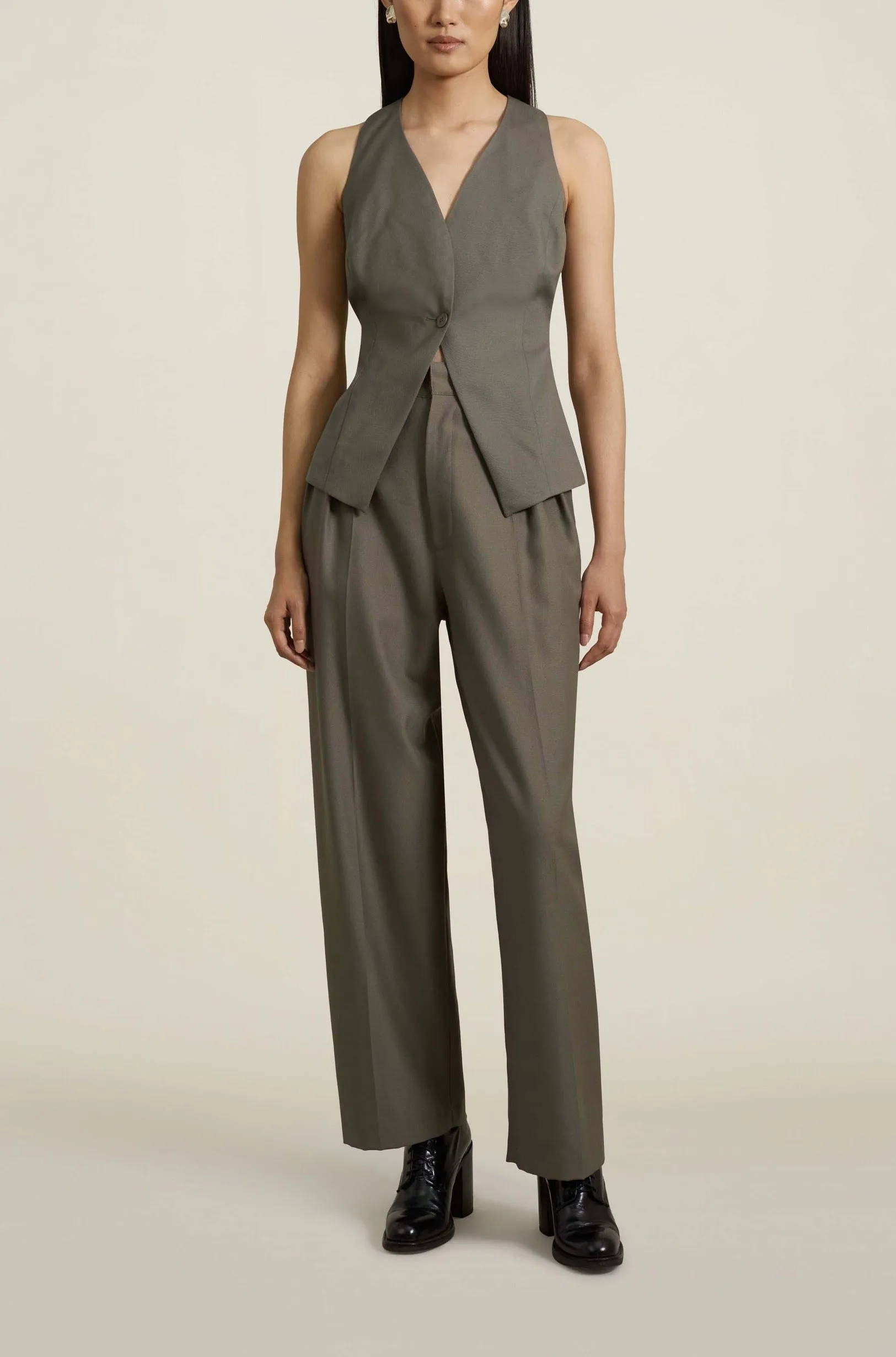 Houghton Pleated Trouser, Sage