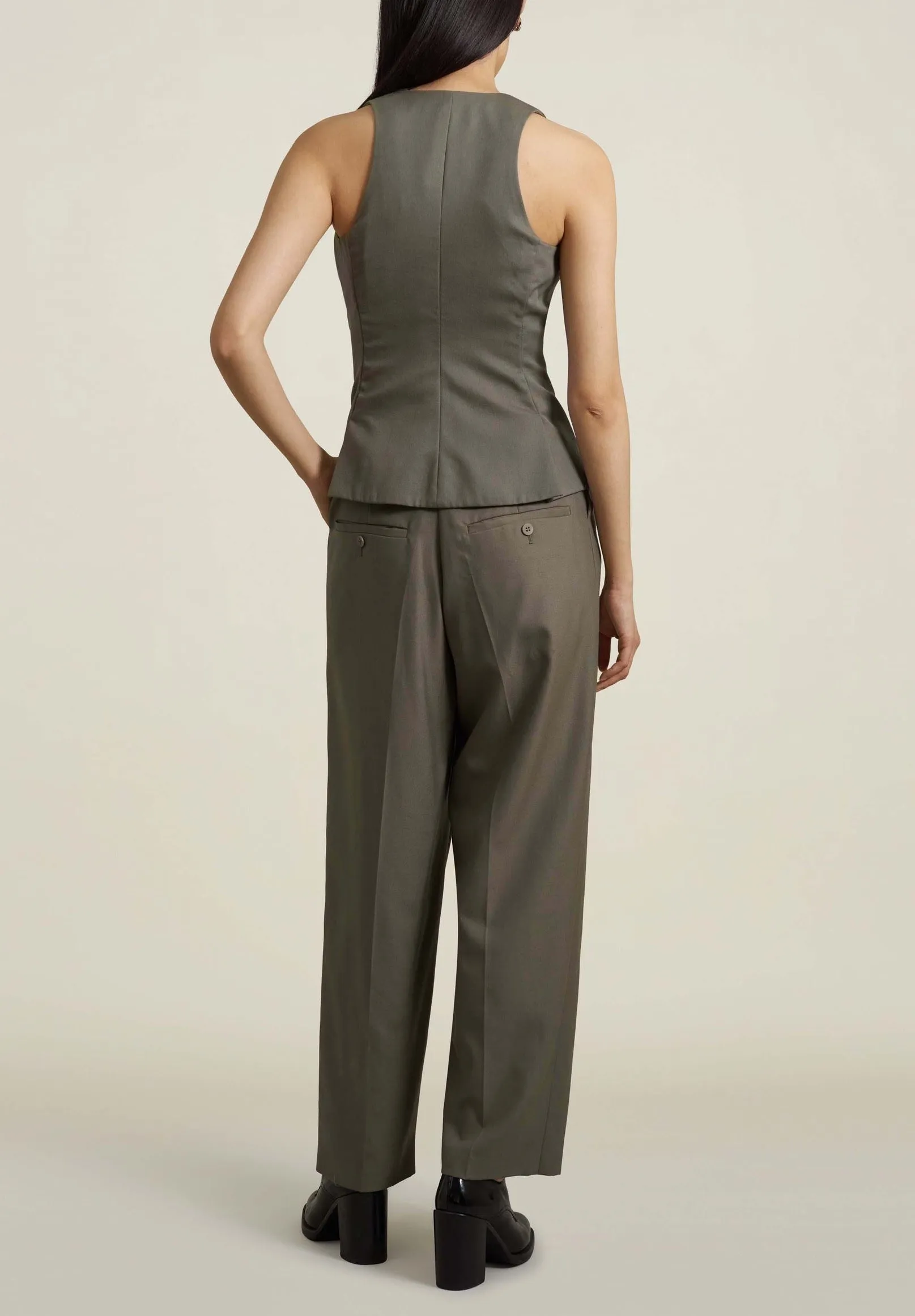 Houghton Pleated Trouser, Sage