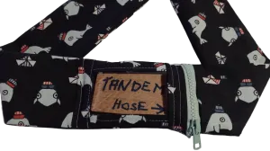 Insulin Pump Belt With Extra Phone Poket - Cotton Jersey, Tandem, Phone, Whale Design | DiabeThrive