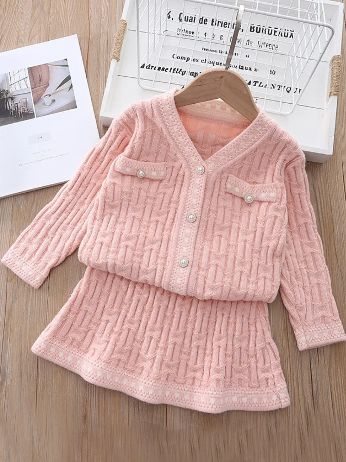 It Girl Vibes Cardigan And Skirt Set