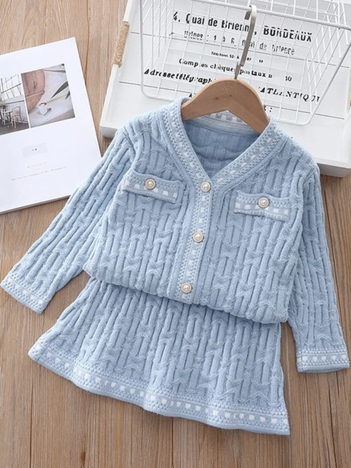 It Girl Vibes Cardigan And Skirt Set
