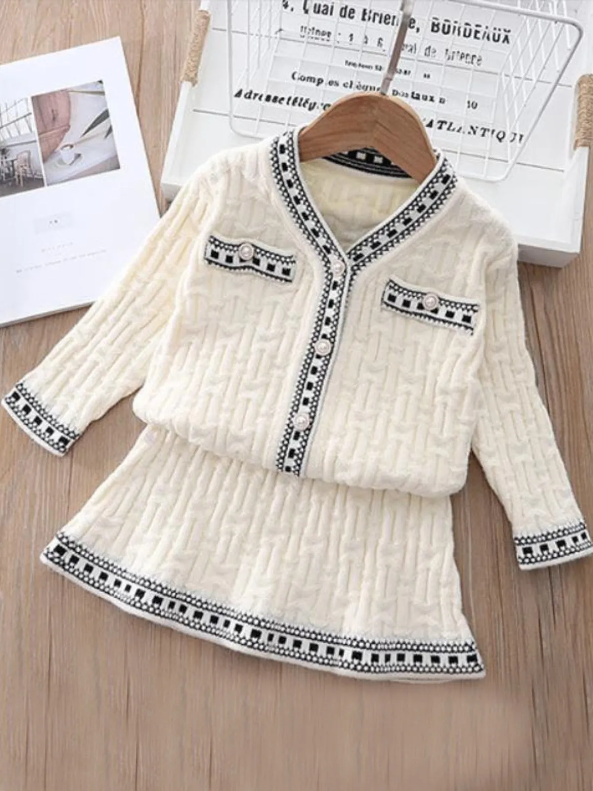 It Girl Vibes Cardigan And Skirt Set