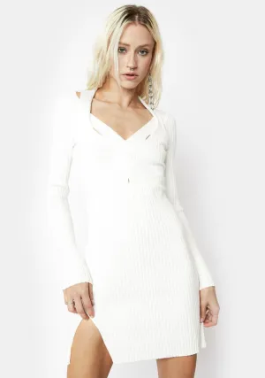 Ivory Just So Tempting Mini Dress