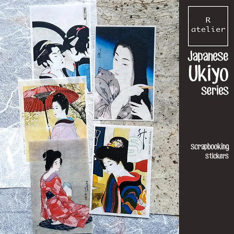 Japan Roaring 20s Art Deco Fashion Scrapbooking Washi Stickers