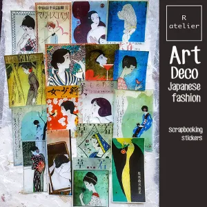 Japan Roaring 20s Art Deco Fashion Scrapbooking Washi Stickers