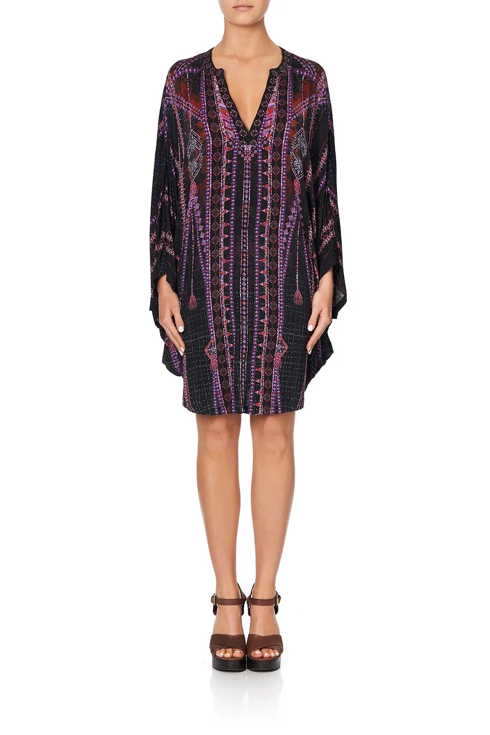 JERSEY SHORT KAFTAN WITH CURVED HEM MINA MINA