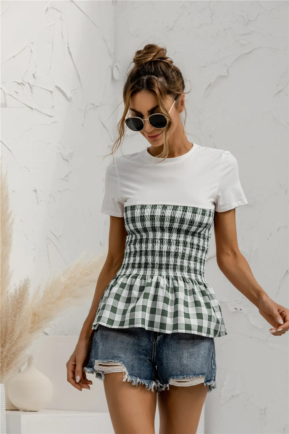 Julia Fashion - Tight Waist-line Spring Fall Top