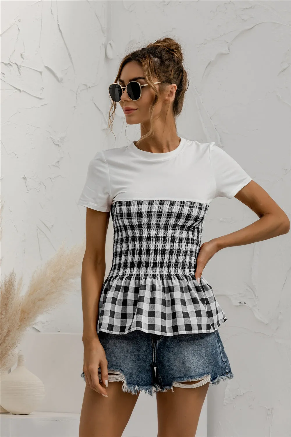 Julia Fashion - Tight Waist-line Spring Fall Top