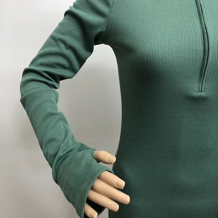 Julia Fashion - Women Dress  Fall Bodycon Ribbed Mini Dresses