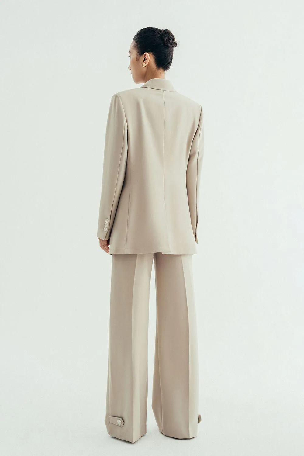 Kaisa Structured Flap Pocket Twill Blazer