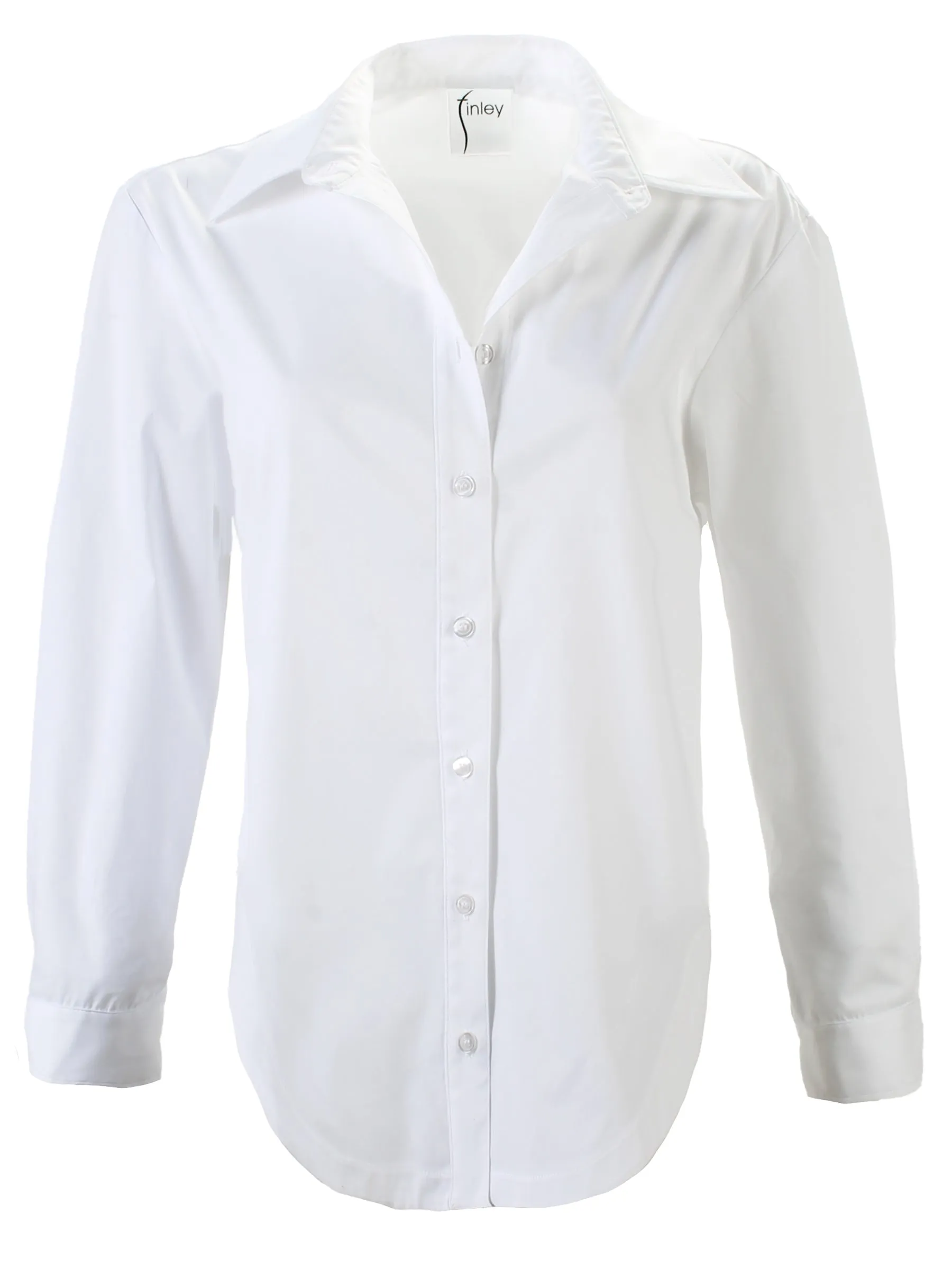 Keller High Shirttail White Poplin Shirt