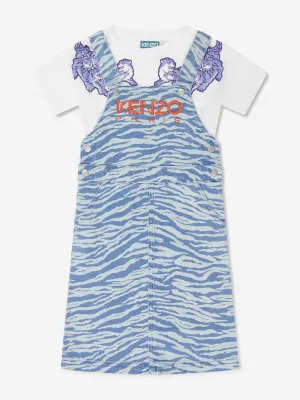 KENZO Girls Dress And T-Shirt Set in Blue