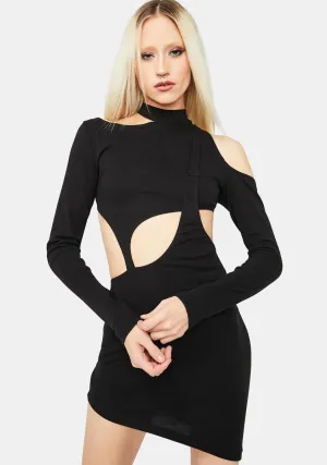 Kiss Me Goodbye Asymmetric Cutout Dress