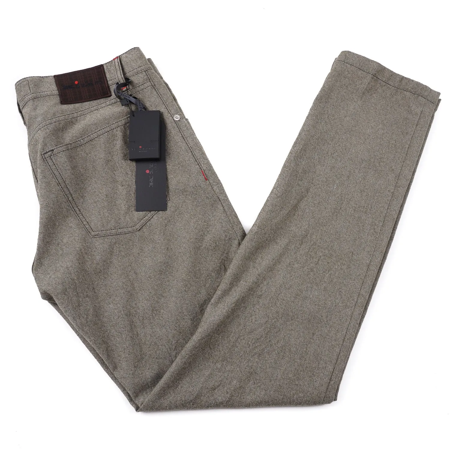 Kiton Slim Fit Five-Pocket Washed Wool Pants