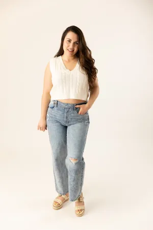 Kori Sleeveless Crop Sweater Vest