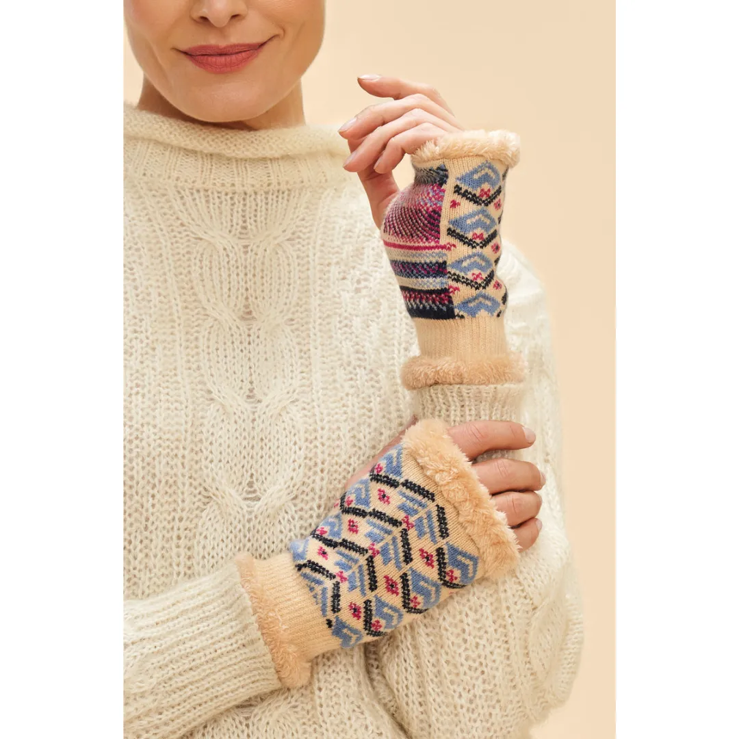 Kristi Wrist Warmers by Powder UK - Cream