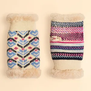 Kristi Wrist Warmers by Powder UK - Cream