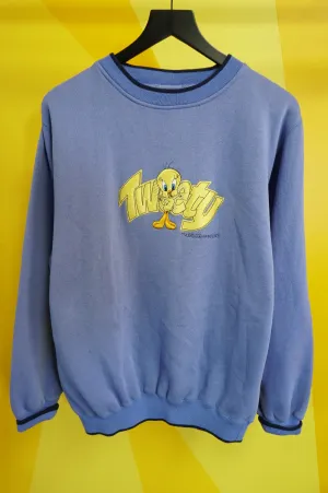 (L) 1996 Embroidered Tweety Crewneck